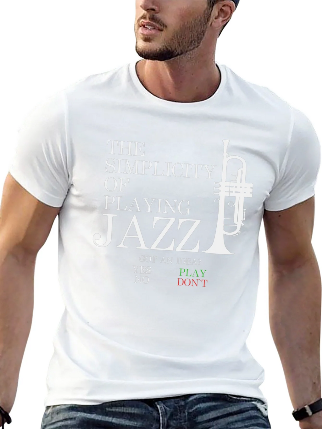 Jazz Music T-Shirt - The Simplicity of Playing