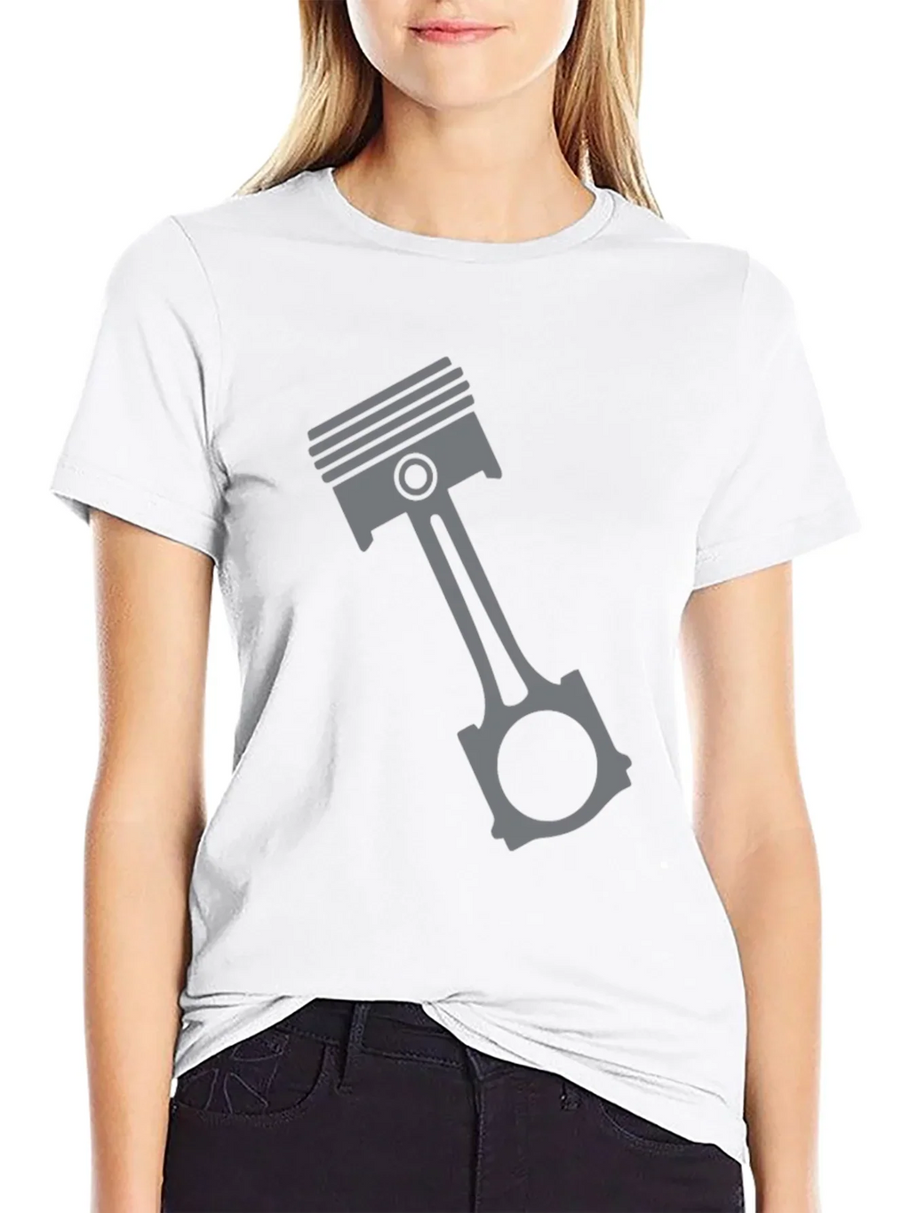 Piston Graphic Tee - Black Engine Enthusiast T-Shirt