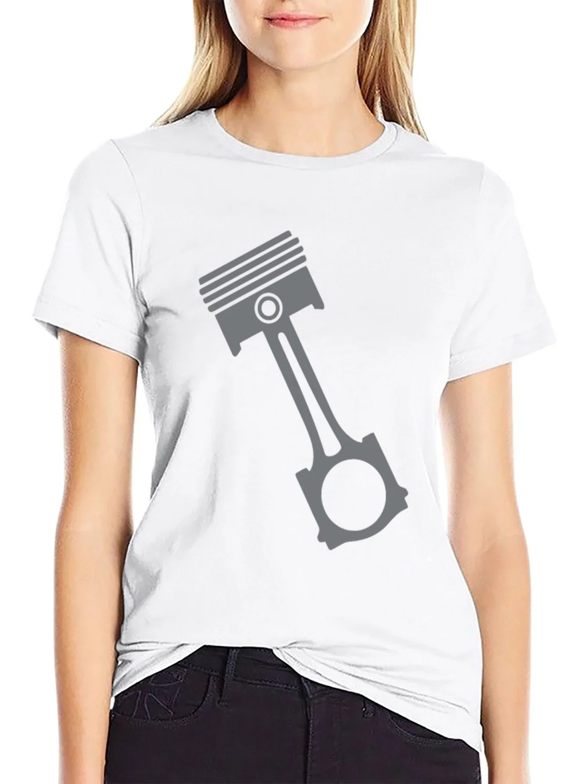 Piston Graphic Tee - Black Engine Enthusiast T-Shirt