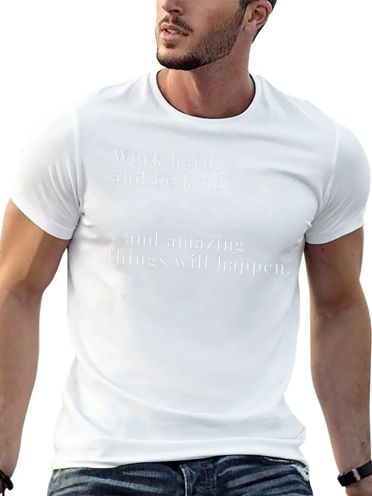 Work Hard Be Kind T-Shirt - Motivational Tee