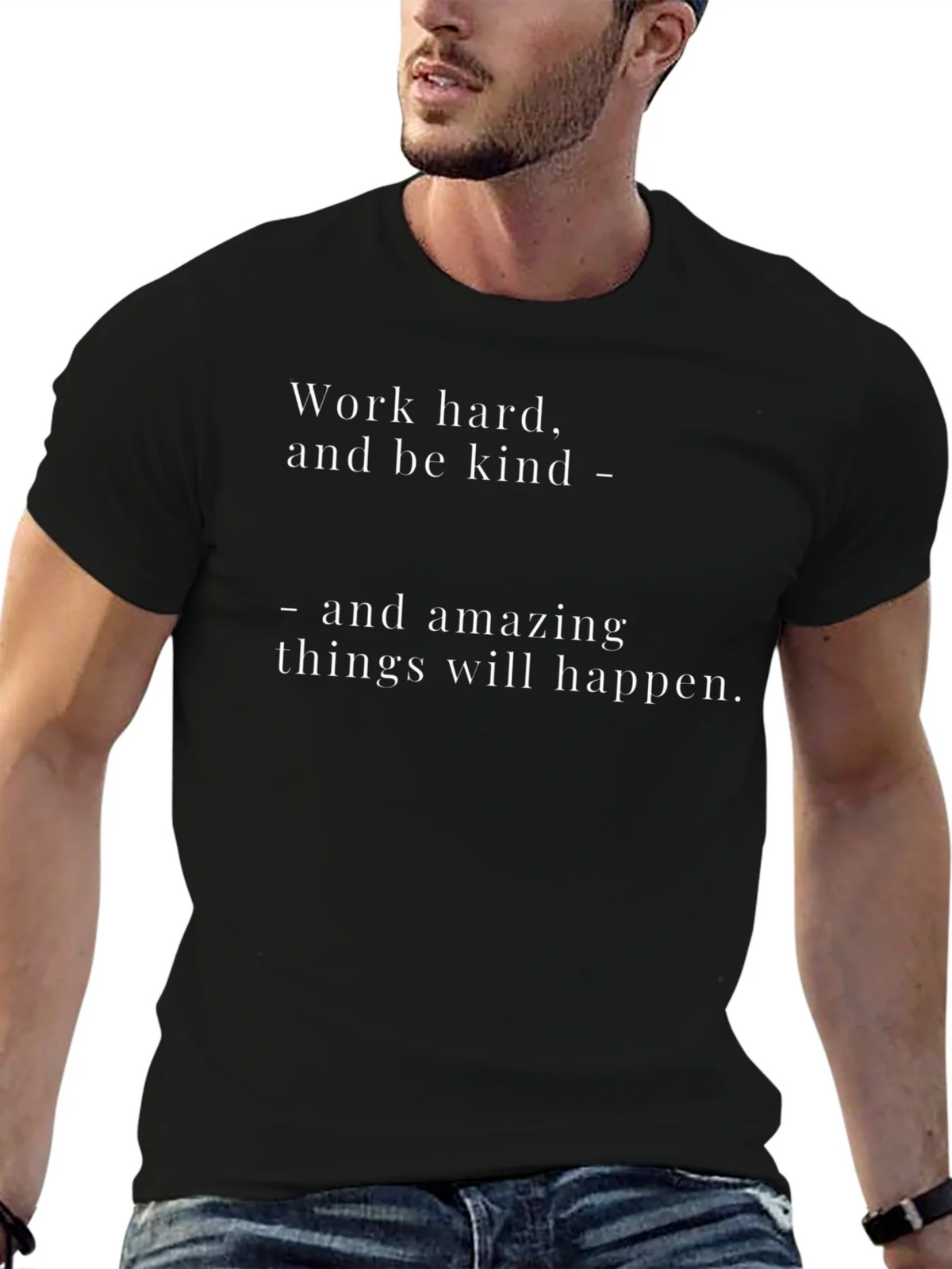 Work Hard Be Kind T-Shirt - Motivational Tee