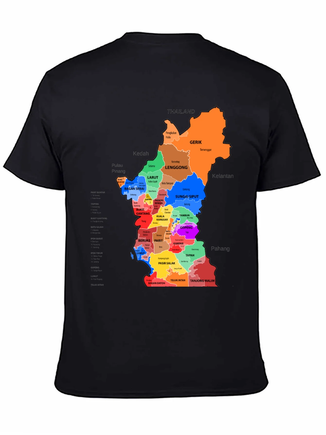 Perak Malaysia Map T-Shirt