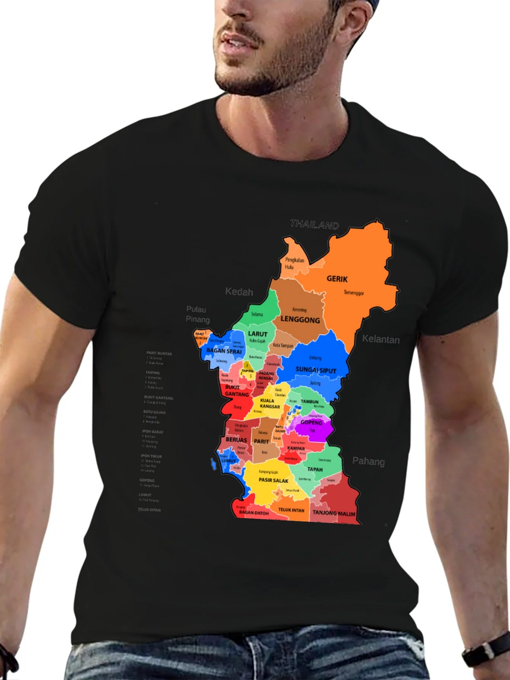 Perak Malaysia Map T-Shirt