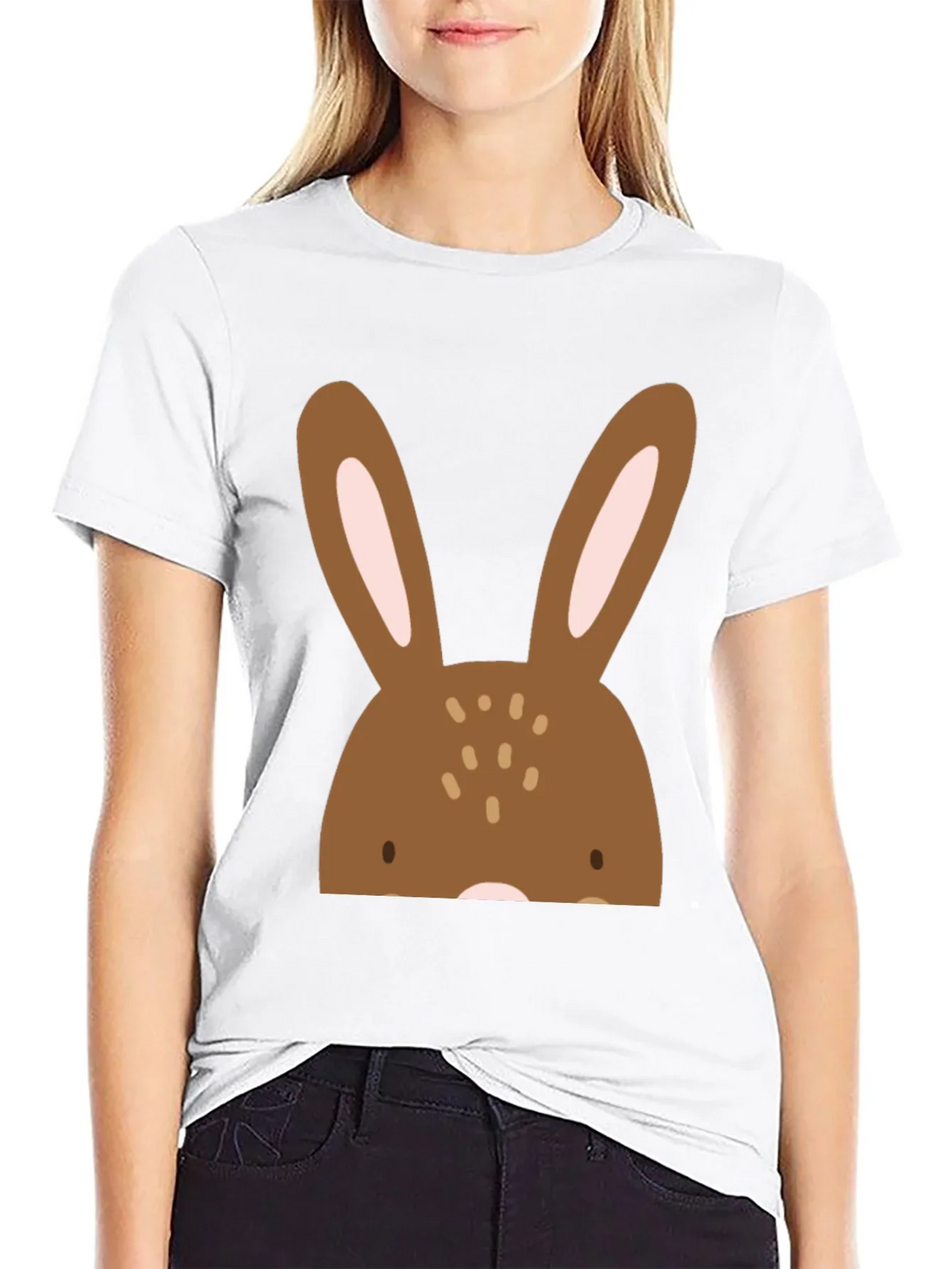 Bunny Graphic Black T-Shirt - Easter Ready!