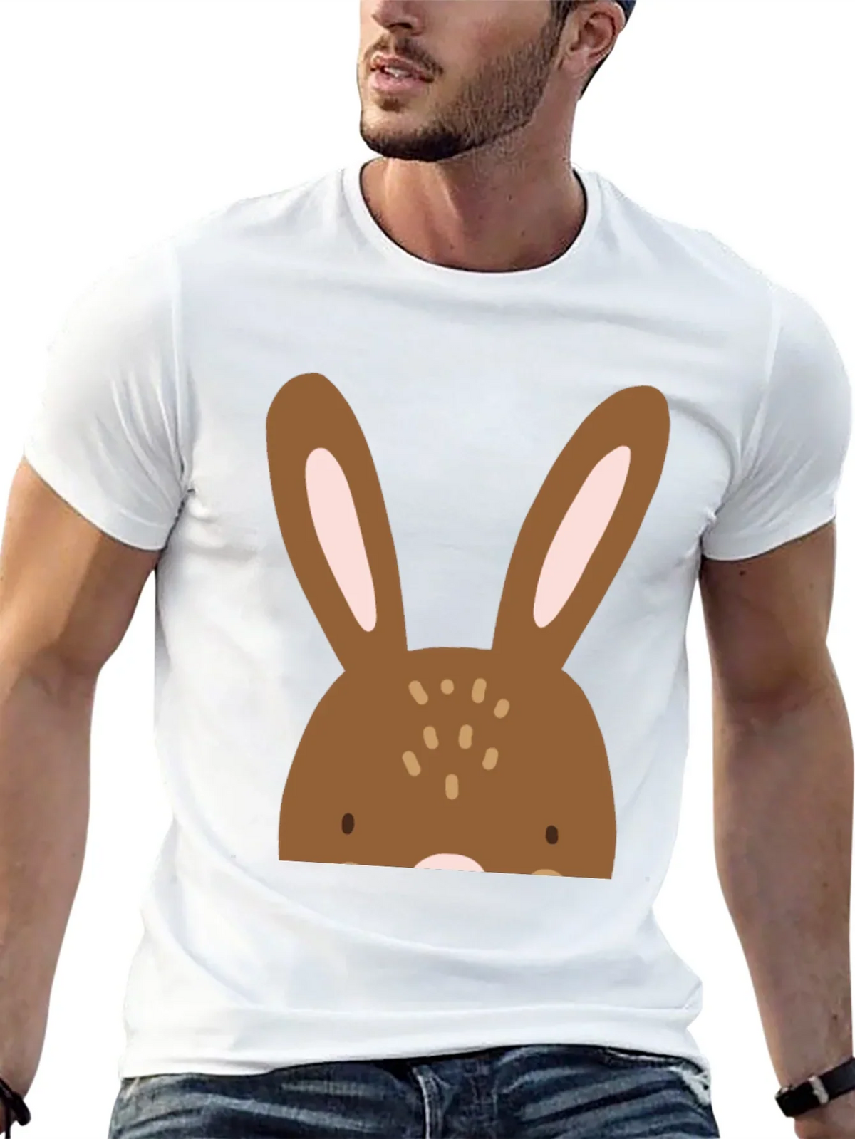Bunny Graphic Black T-Shirt - Easter Ready!