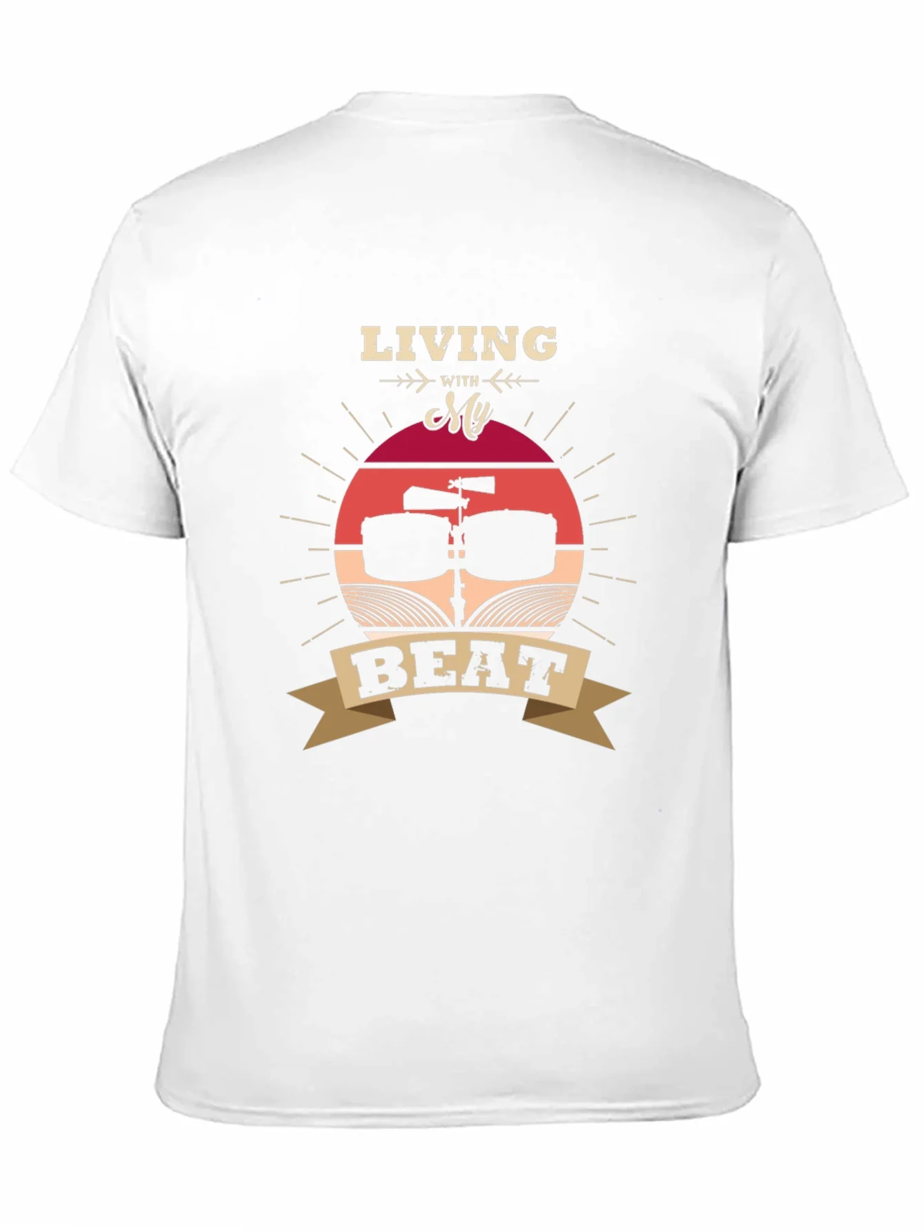 Living With My Beat T-Shirt - Music Lover Tee