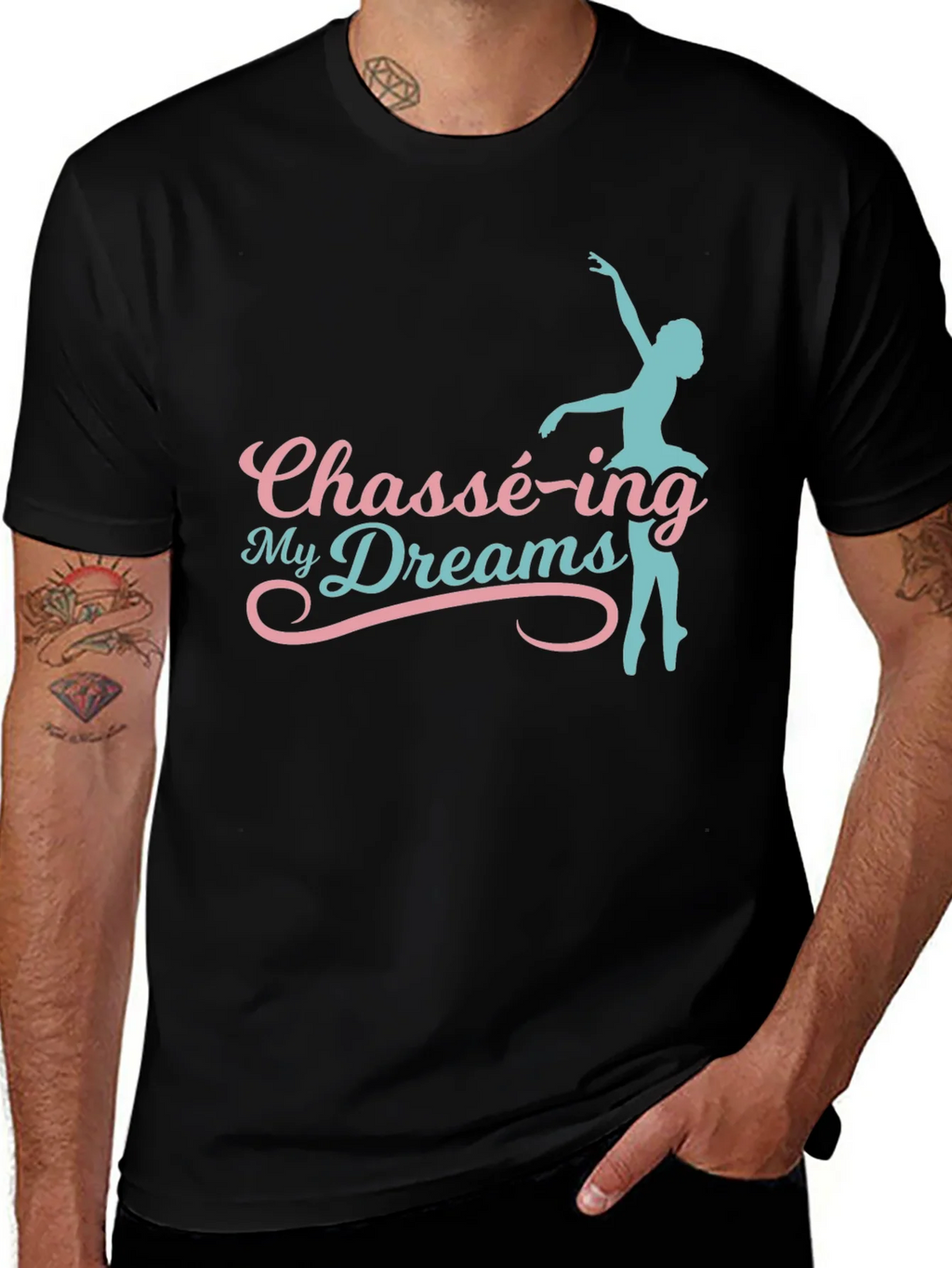 Chassé-ing My Dreams Black Graphic T-Shirt