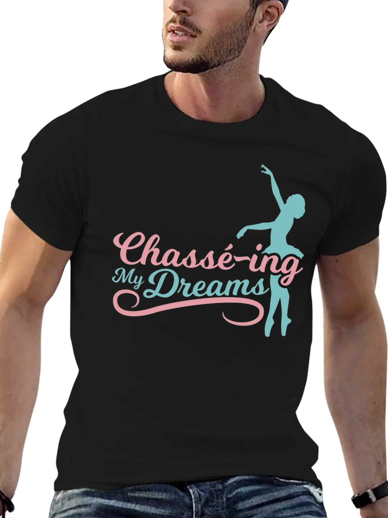 Chassé-ing My Dreams Black Graphic T-Shirt