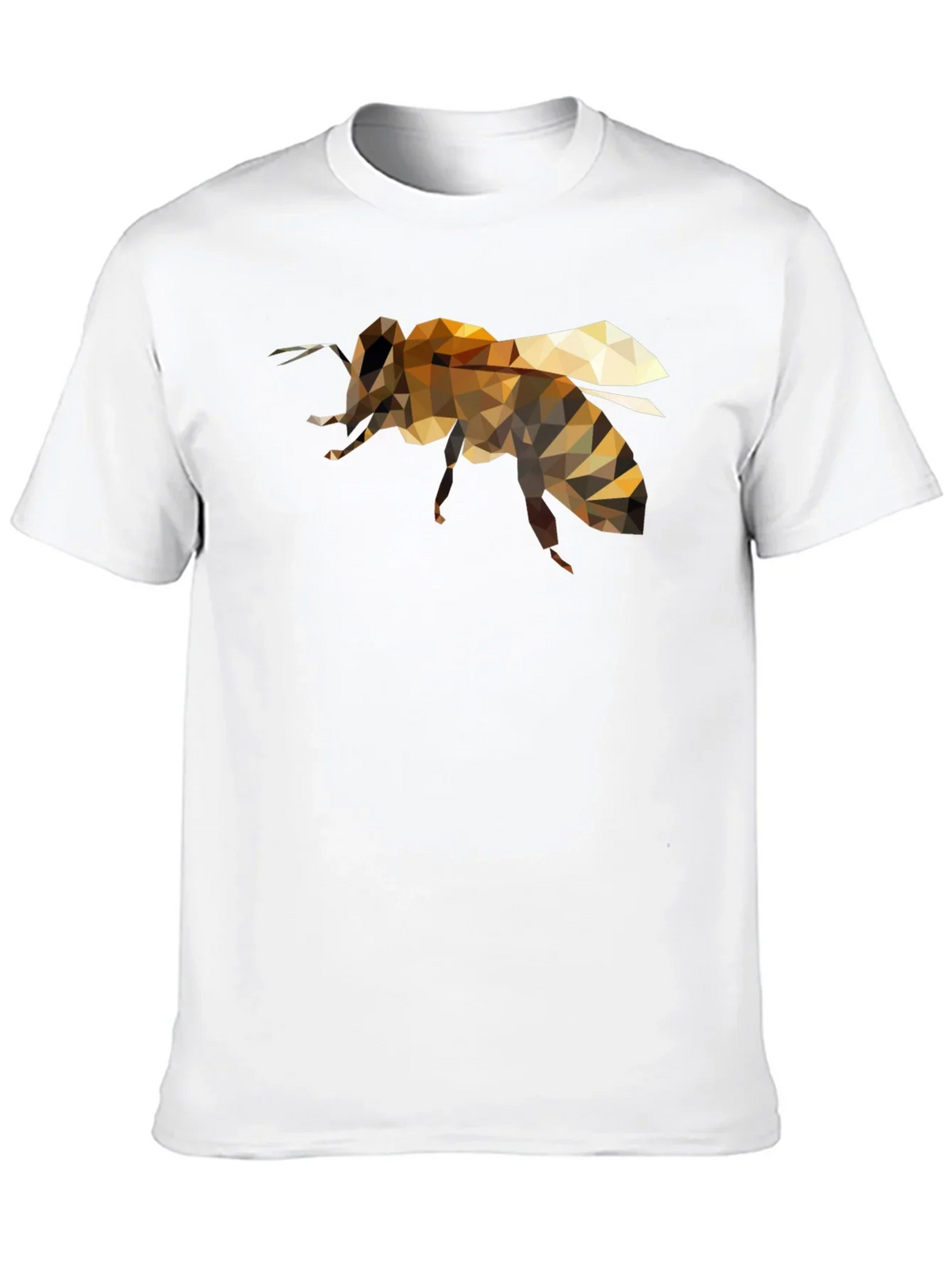 Geometric Bee Graphic Black T-Shirt