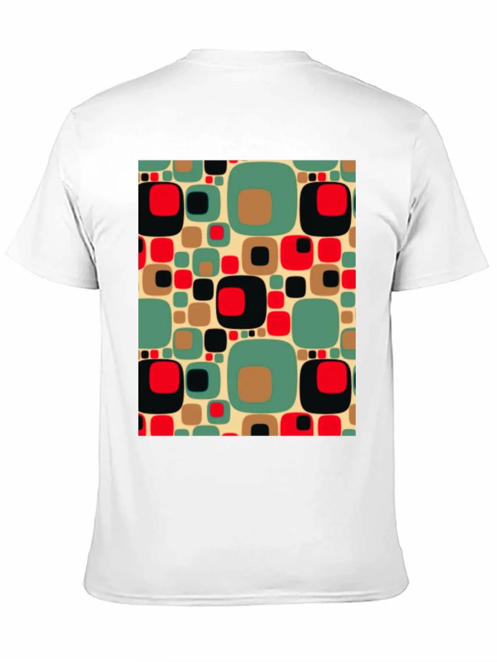 Retro Pattern Black T-Shirt