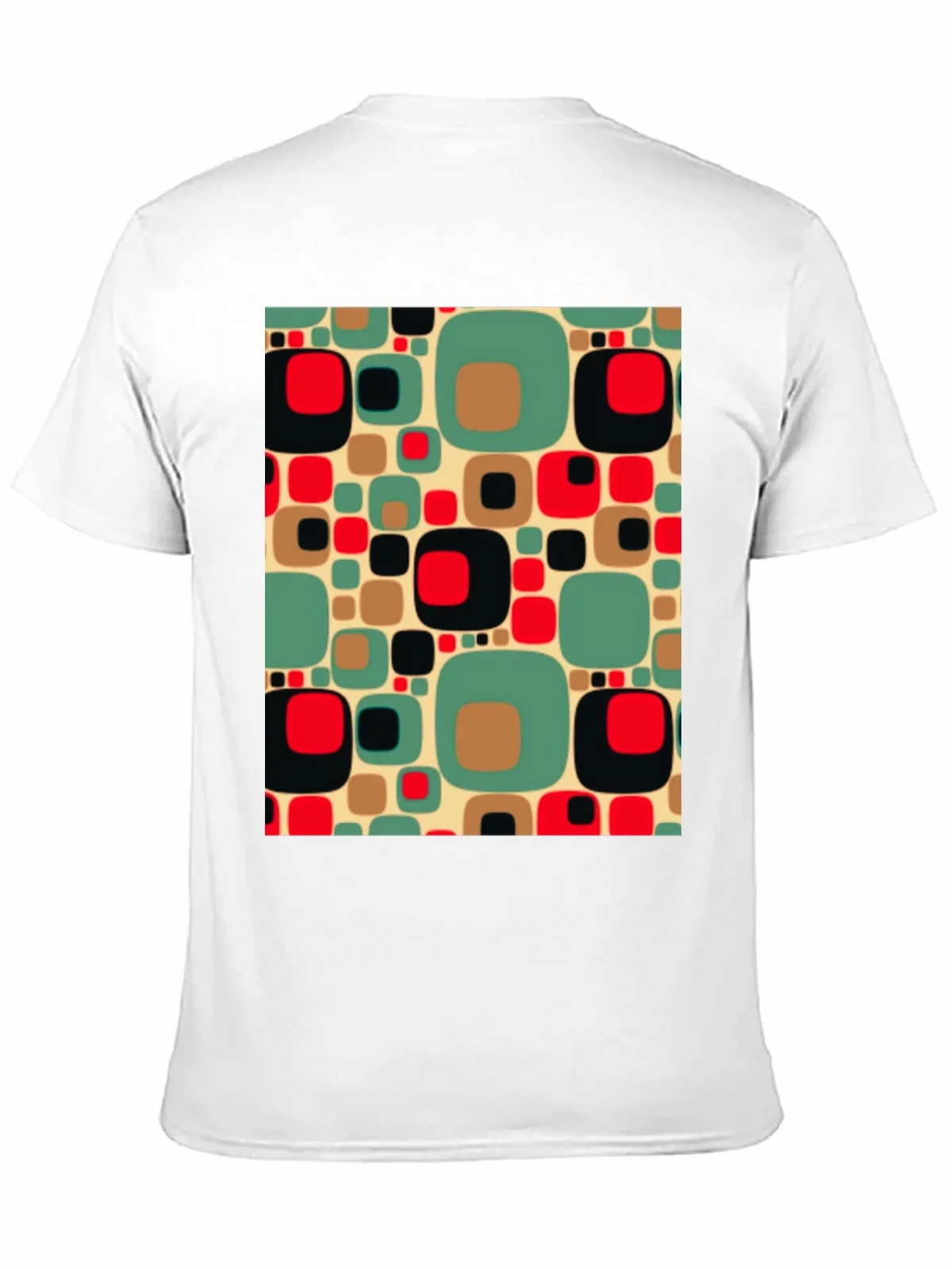 Retro Pattern Black T-Shirt