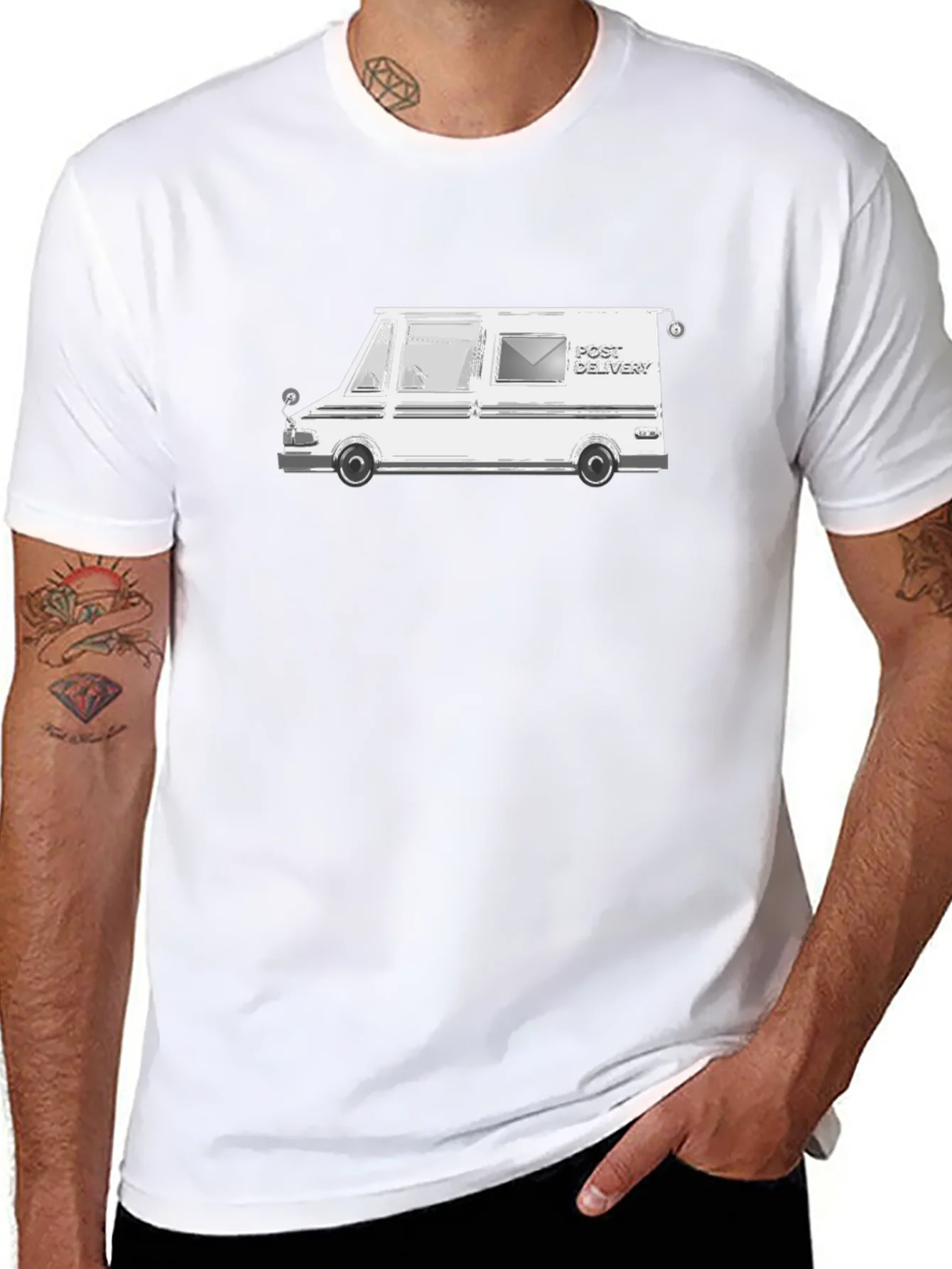 Mail Delivery Van T-Shirt - Black