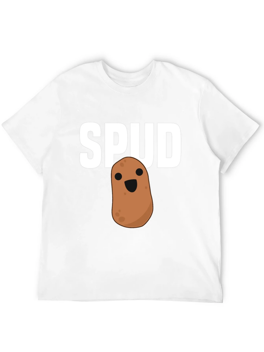 Funny Spud Potato Graphic Black T-Shirt