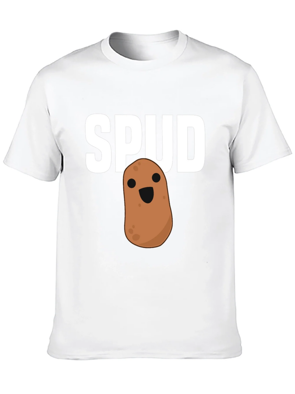 Funny Spud Potato Graphic Black T-Shirt