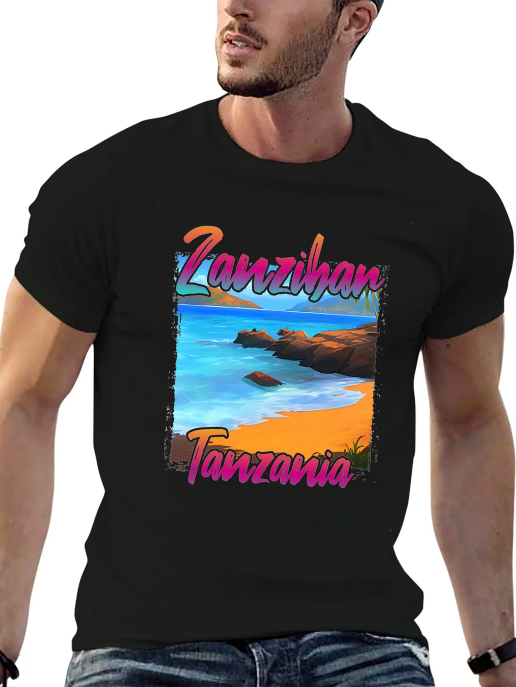 Zanzibar Tanzania Beach Graphic T-Shirt