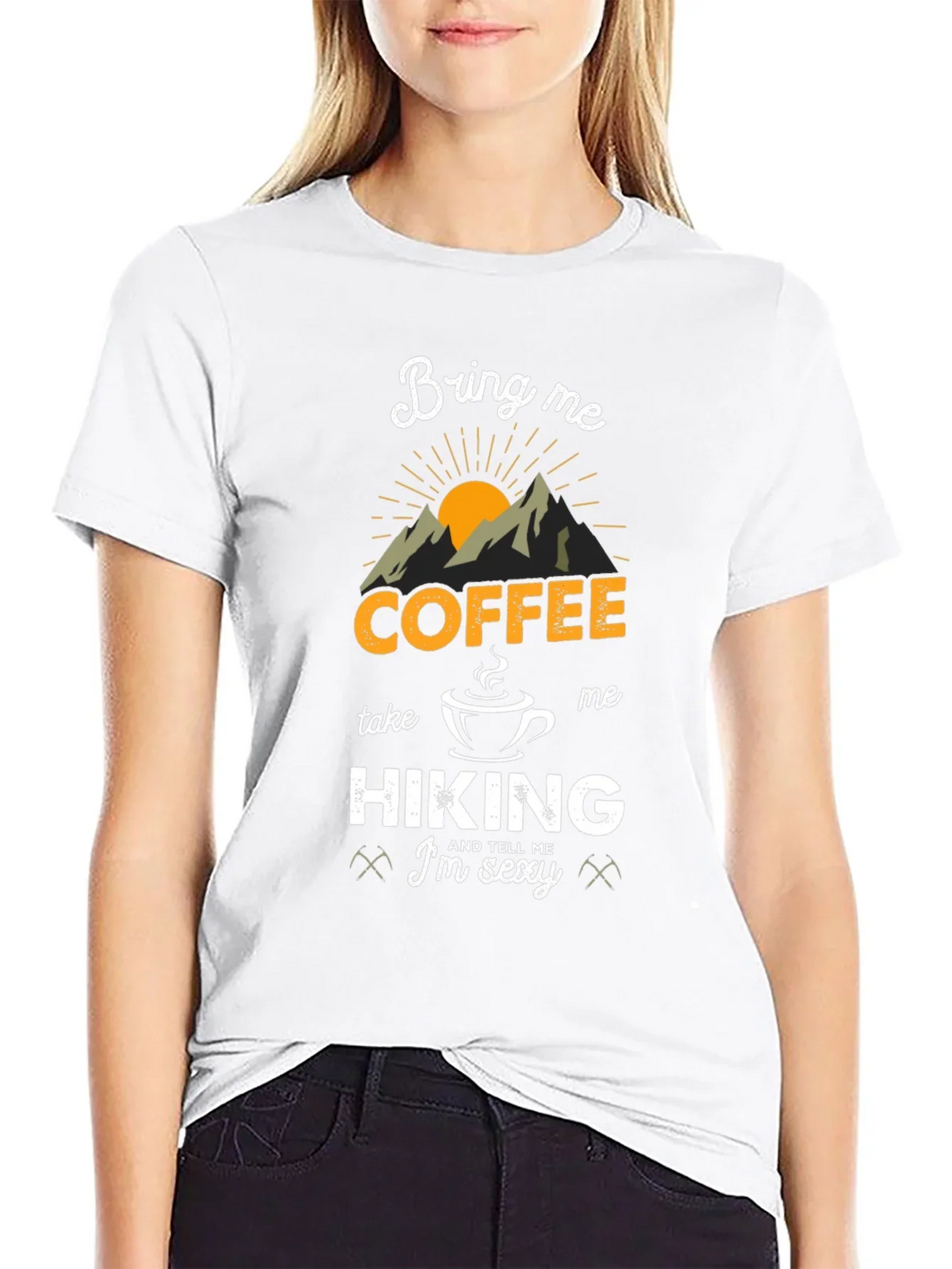Coffee & Hiking Graphic Tee - Im Sexy Funny Mens Shirt