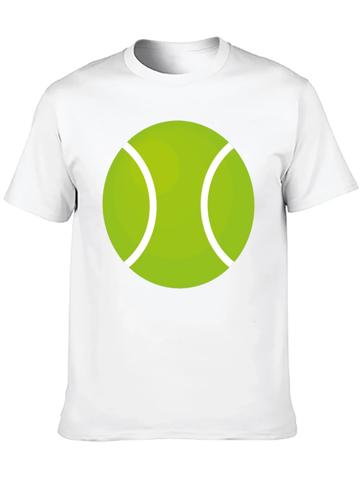 Tennis Ball Graphic Tee - Black Cotton Casual Shirt