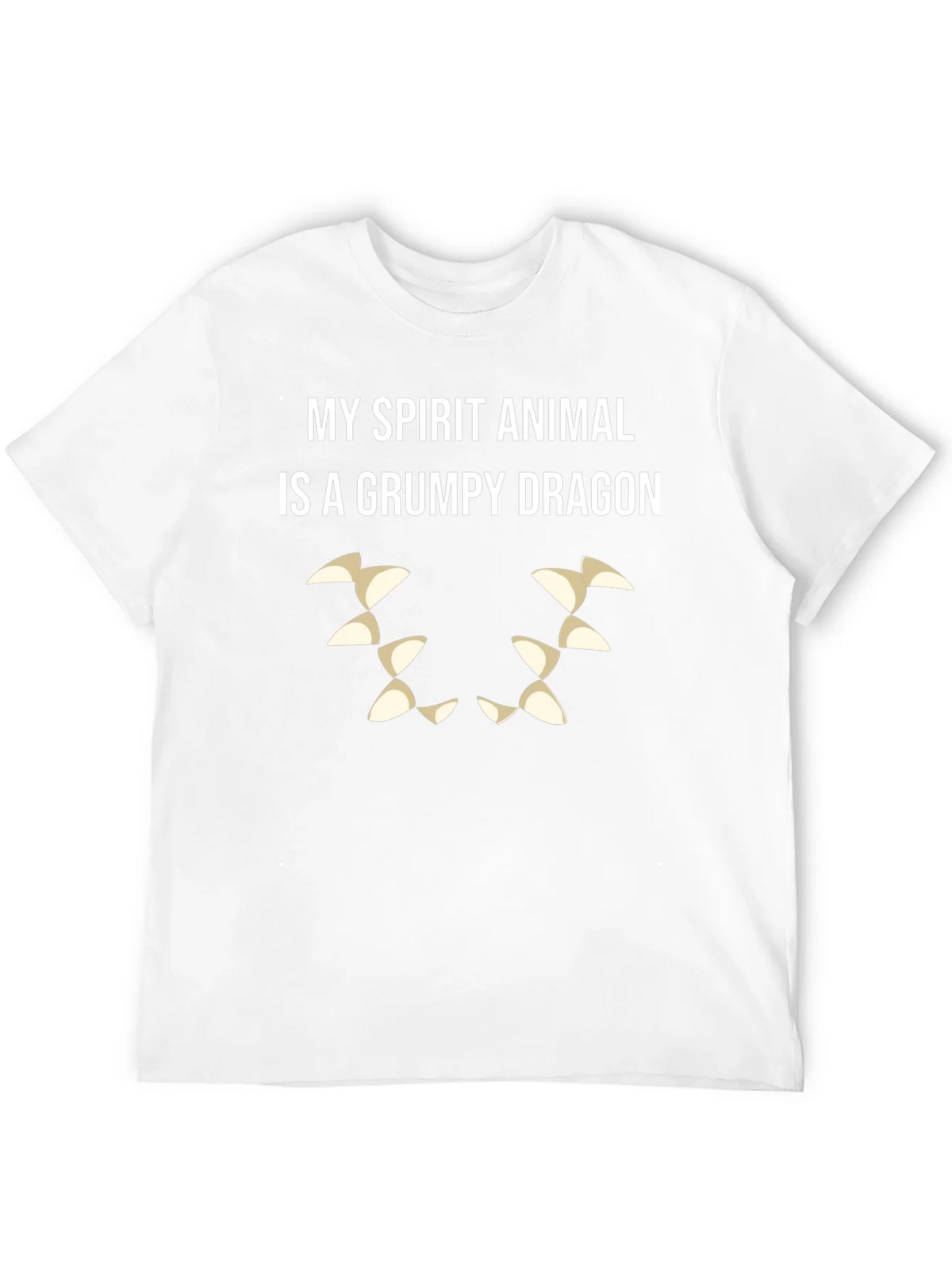 Grumpy Dragon Spirit Animal T-Shirt - Black