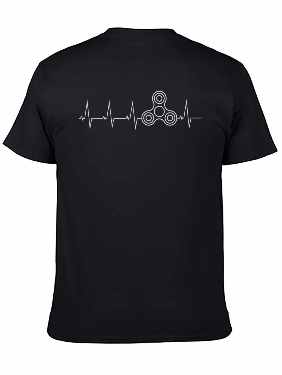 Fidget Spinner Heartbeat T-Shirt - Novelty Graphic Tee