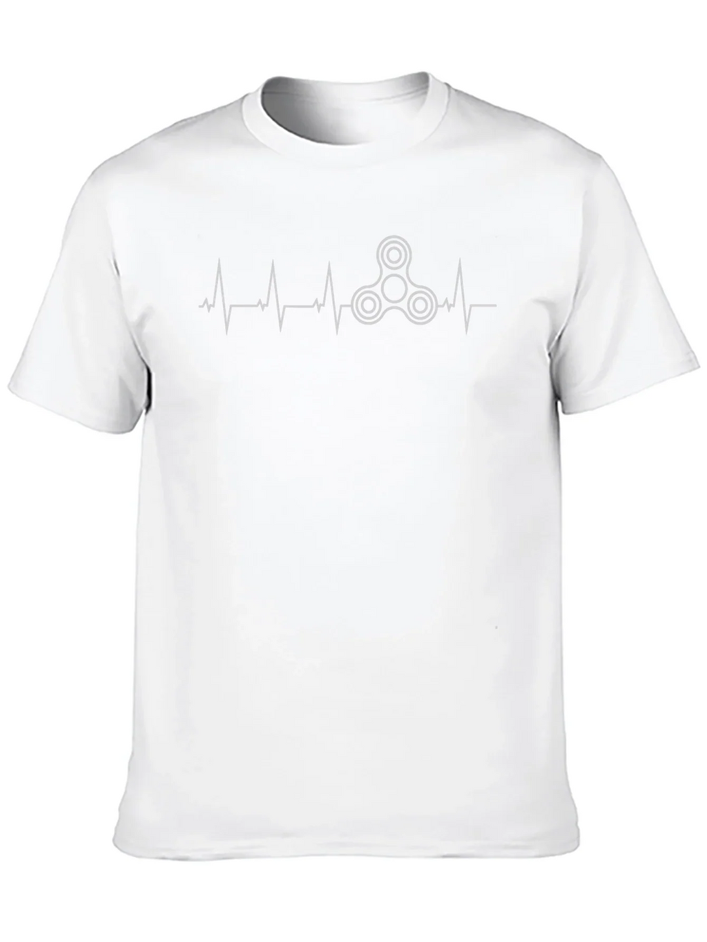 Fidget Spinner Heartbeat T-Shirt - Novelty Graphic Tee