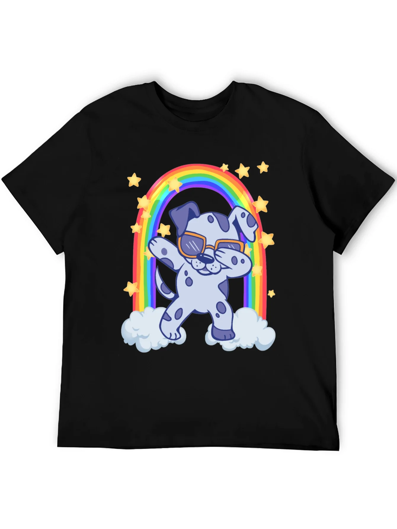 Dabbing Dalmatian Rainbow T-Shirt