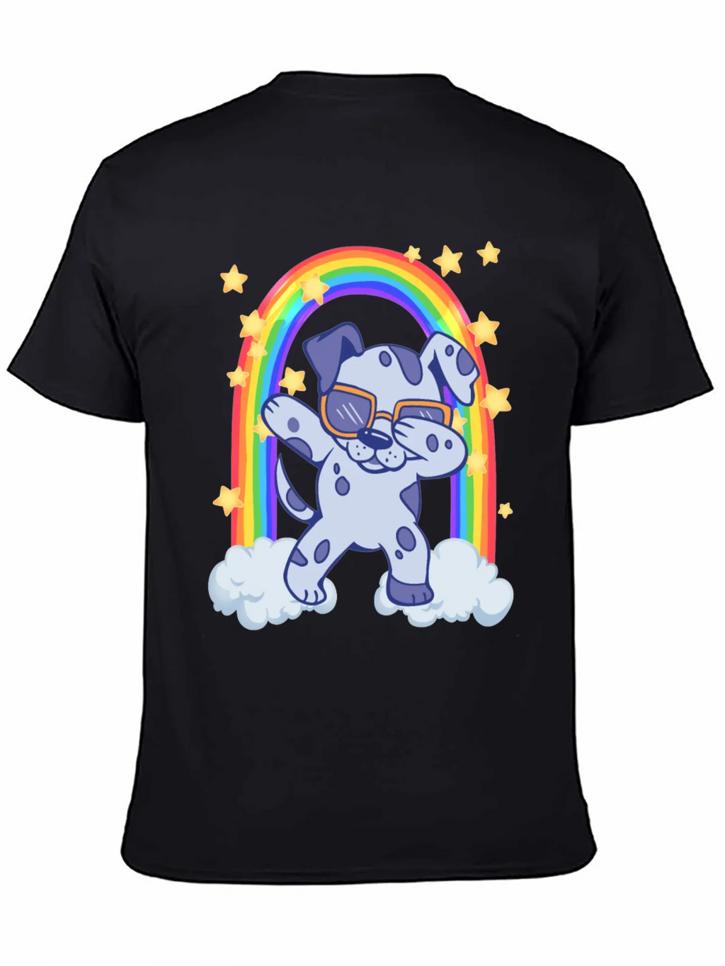 Dabbing Dalmatian Rainbow T-Shirt