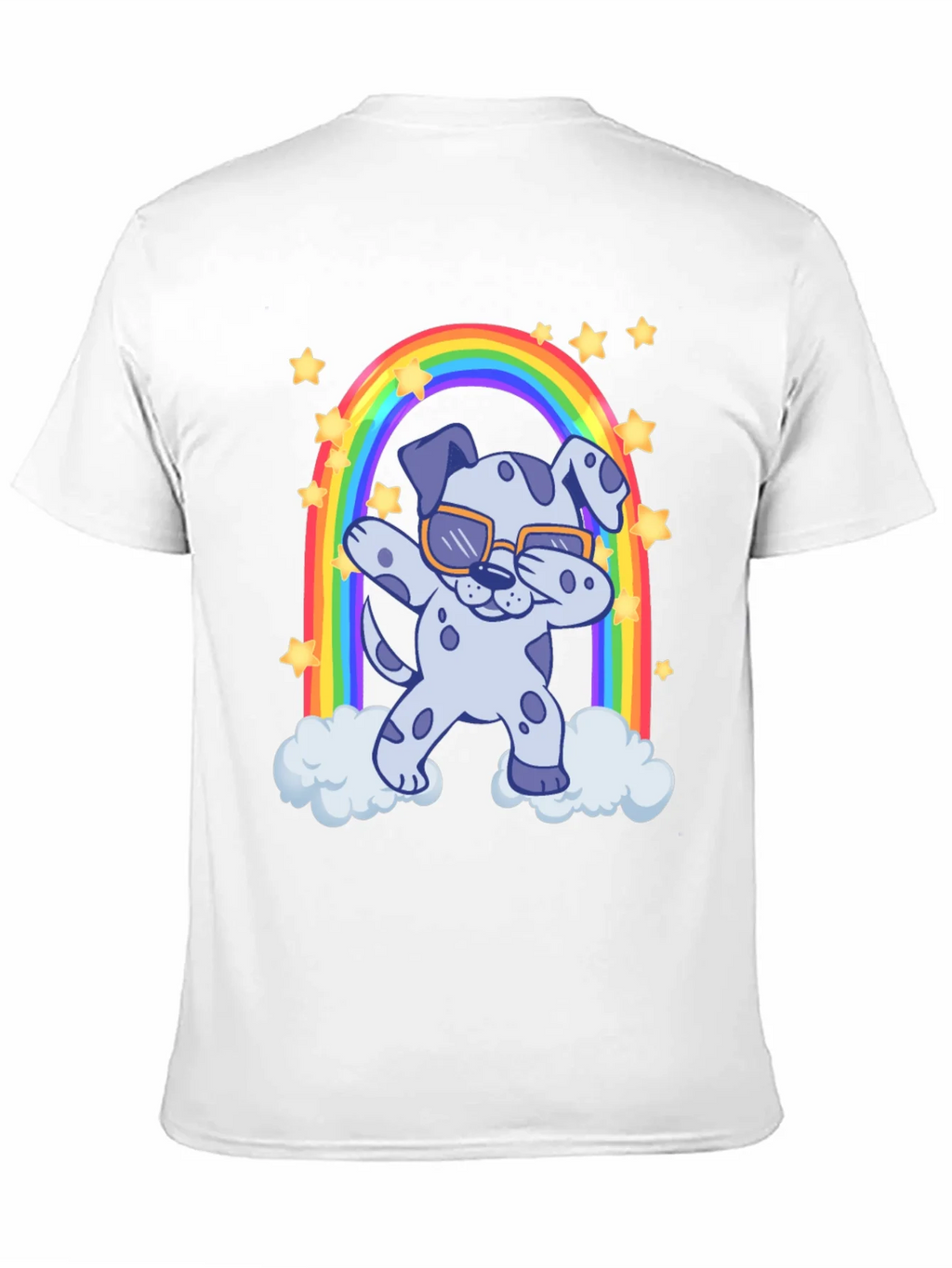 Dabbing Dalmatian Rainbow T-Shirt