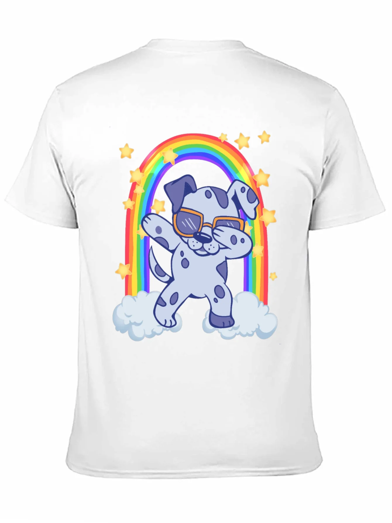 Dabbing Dalmatian Rainbow T-Shirt