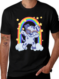 Dabbing Dalmatian Rainbow T-Shirt