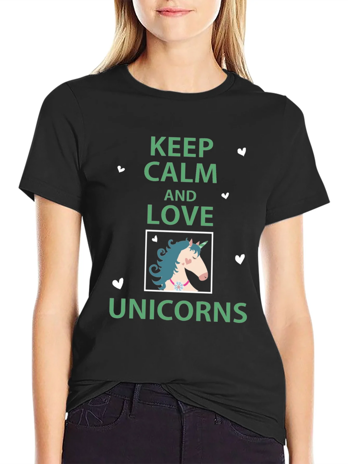 Keep Calm & Love Unicorns Graphic T-Shirt