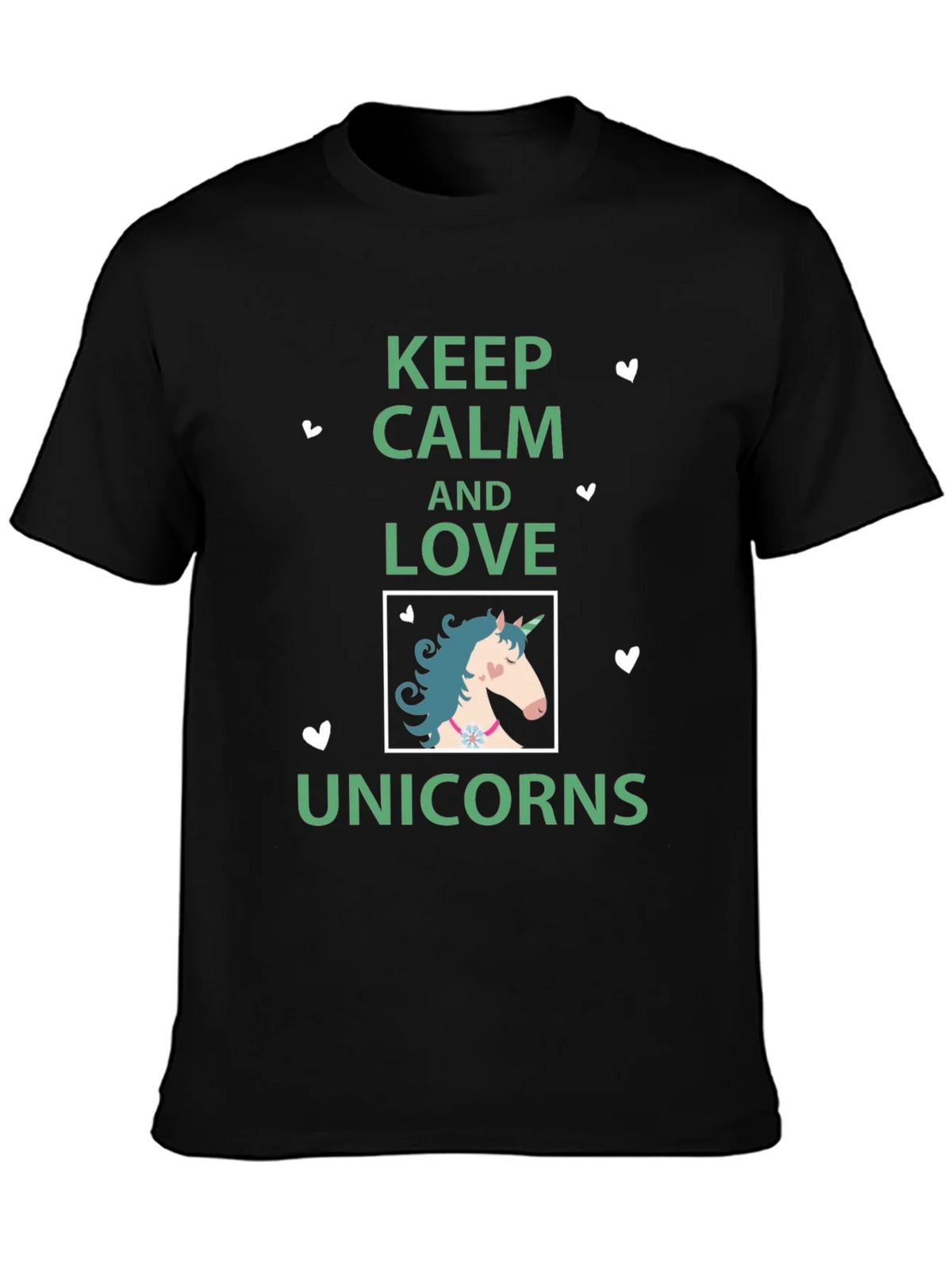 Keep Calm & Love Unicorns Graphic T-Shirt