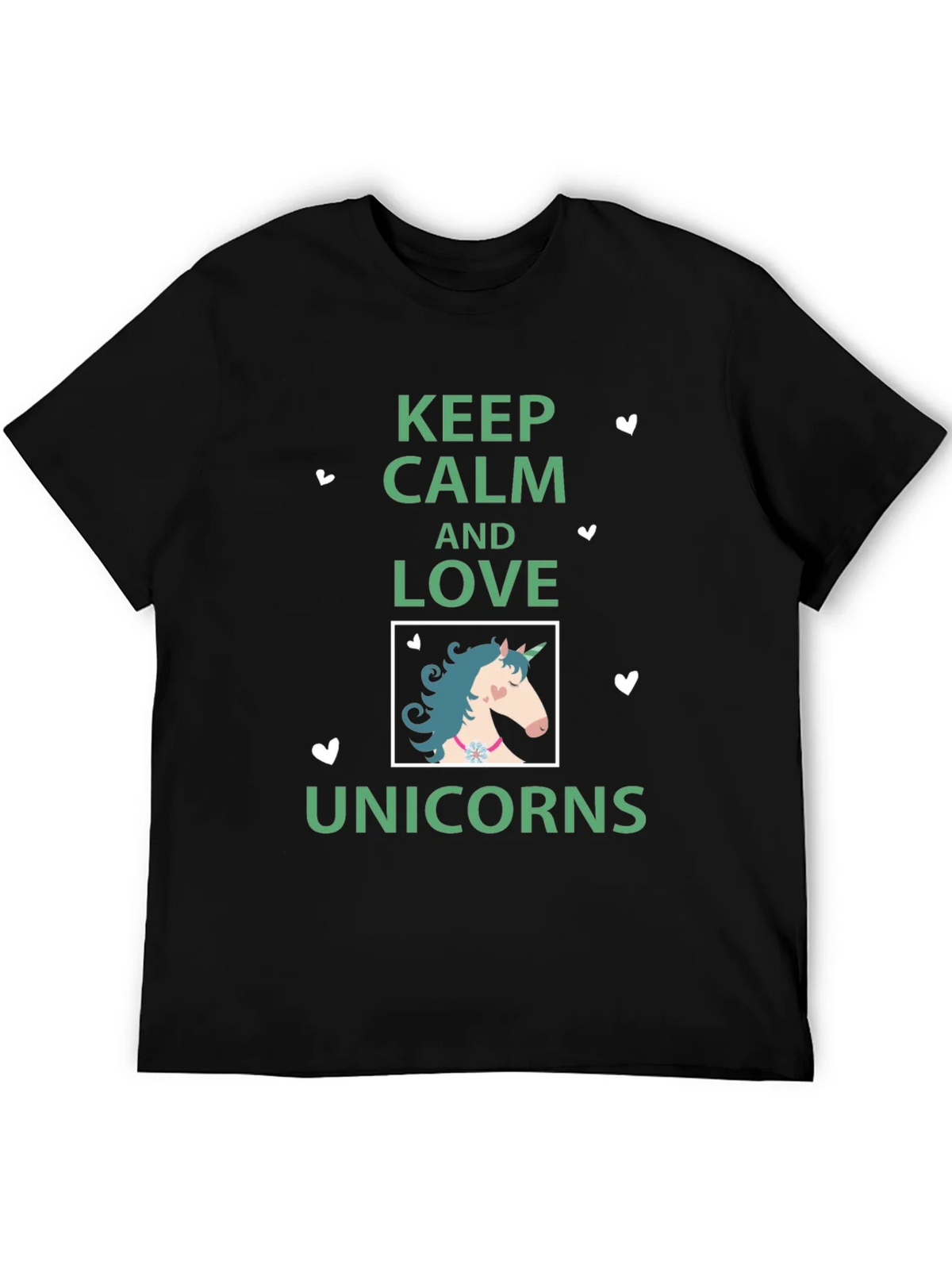 Keep Calm & Love Unicorns Graphic T-Shirt