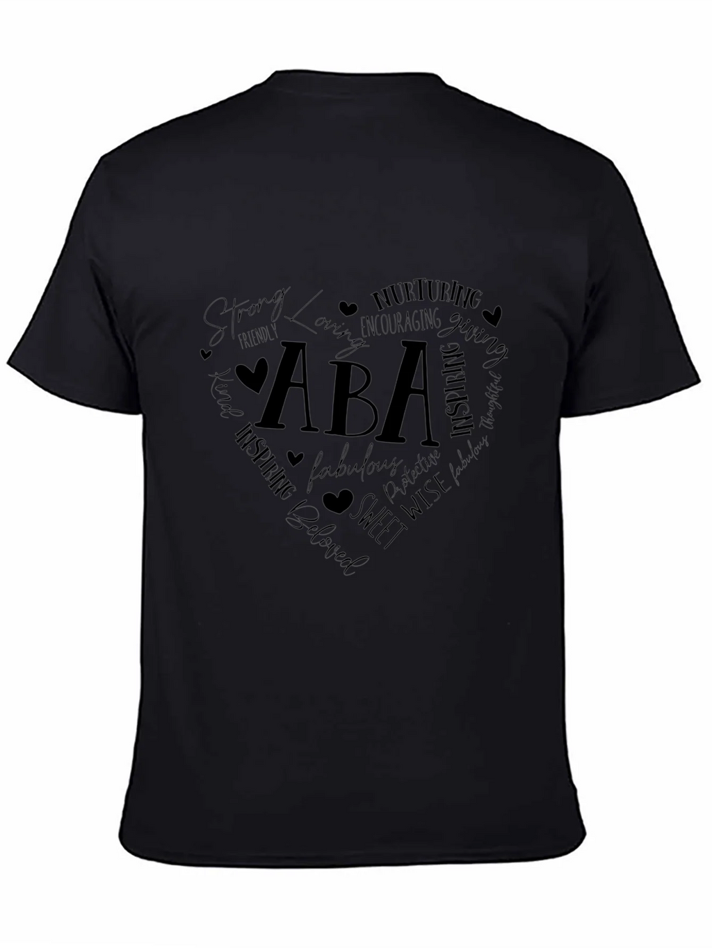 ABA Heart T-Shirt - Loving Nurturing Inspiring