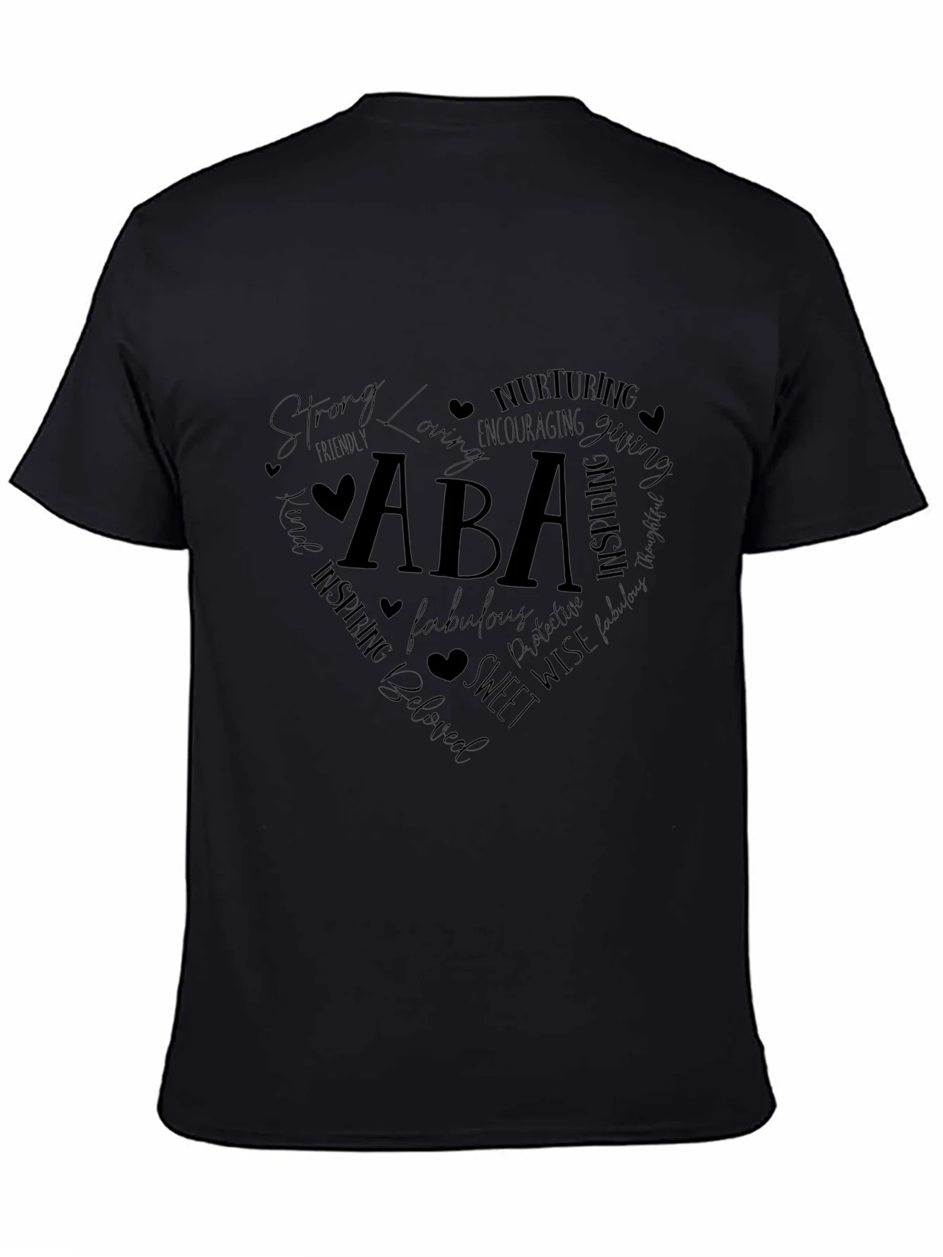 ABA Heart T-Shirt - Loving Nurturing Inspiring
