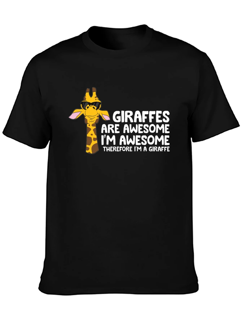Giraffe Awesome Graphic Tee - Funny Animal T-Shirt