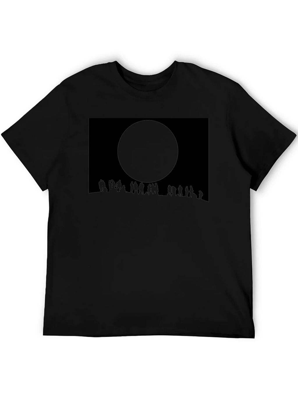 Eclipse Crowd Tee - Dark Sky Silhouette T-Shirt