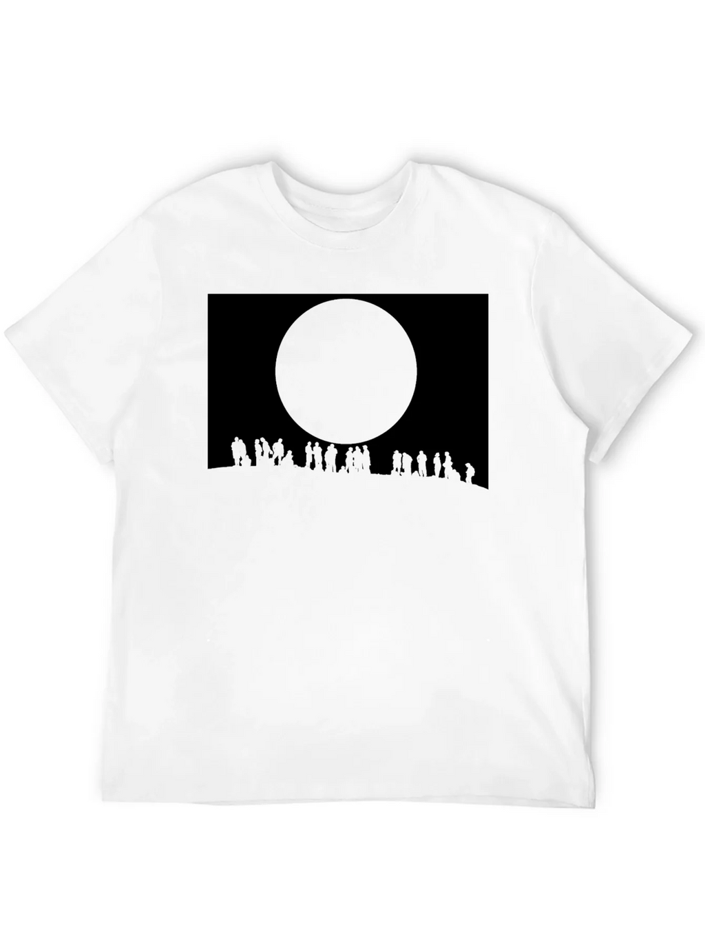 Eclipse Crowd Tee - Dark Sky Silhouette T-Shirt
