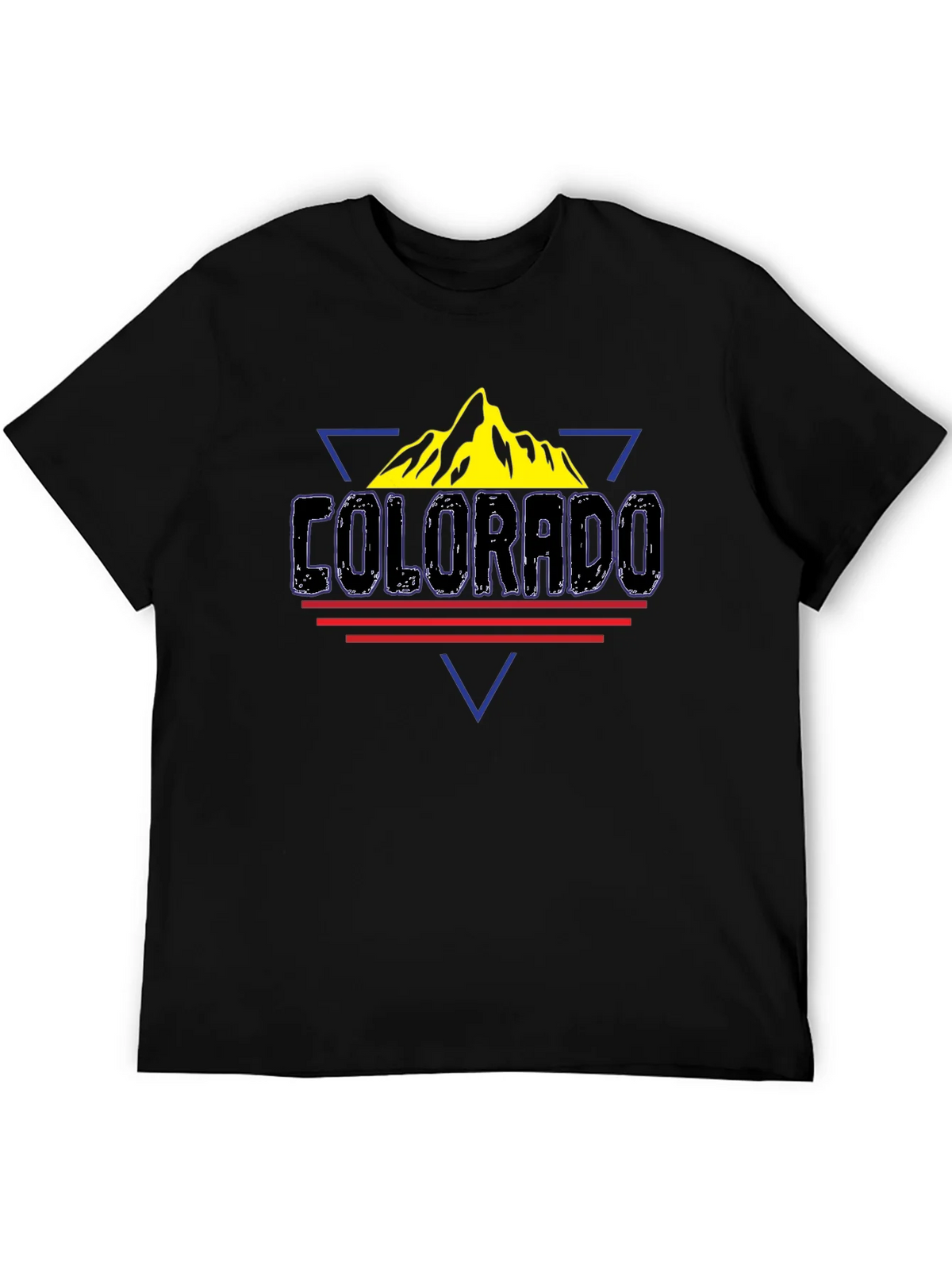 Colorado Graphic Tee - Black Cotton T-Shirt