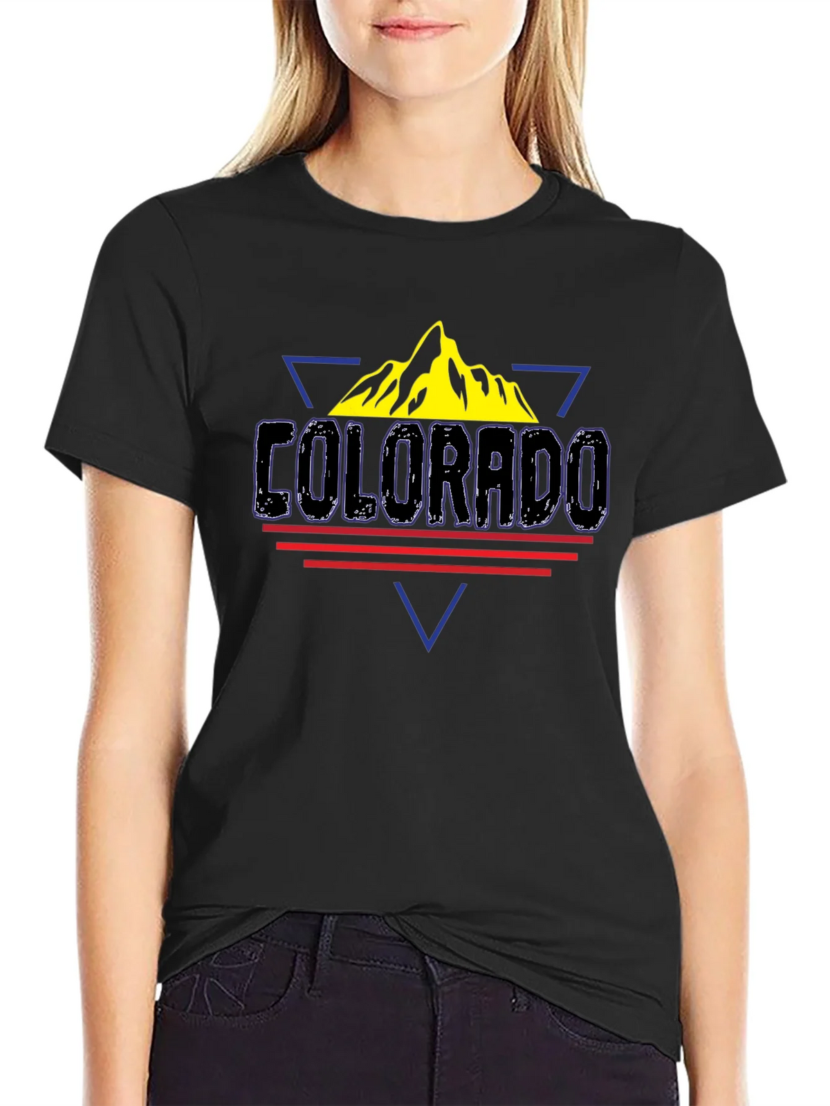 Colorado Graphic Tee - Black Cotton T-Shirt