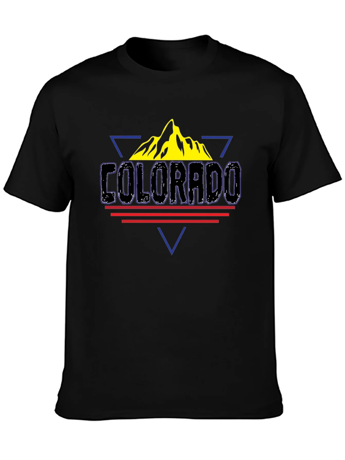 Colorado Graphic Tee - Black Cotton T-Shirt