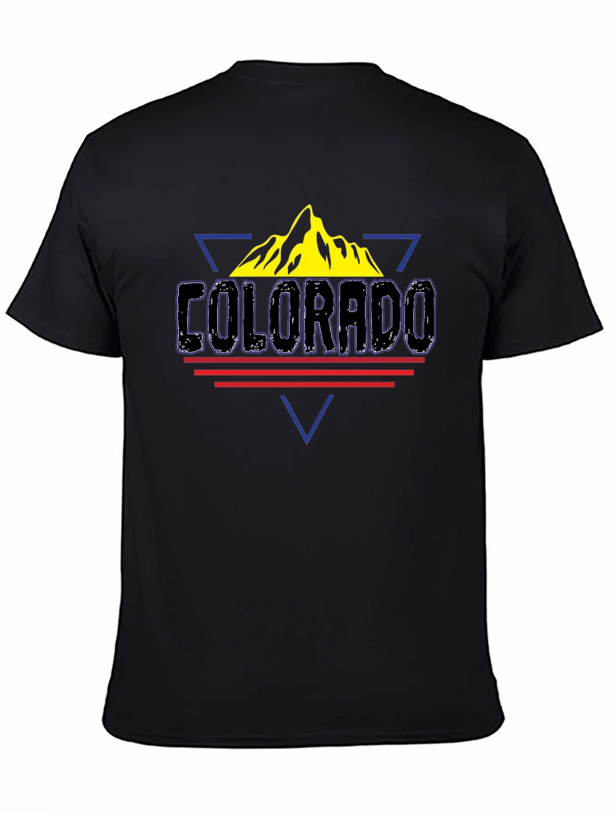 Colorado Graphic Tee - Black Cotton T-Shirt