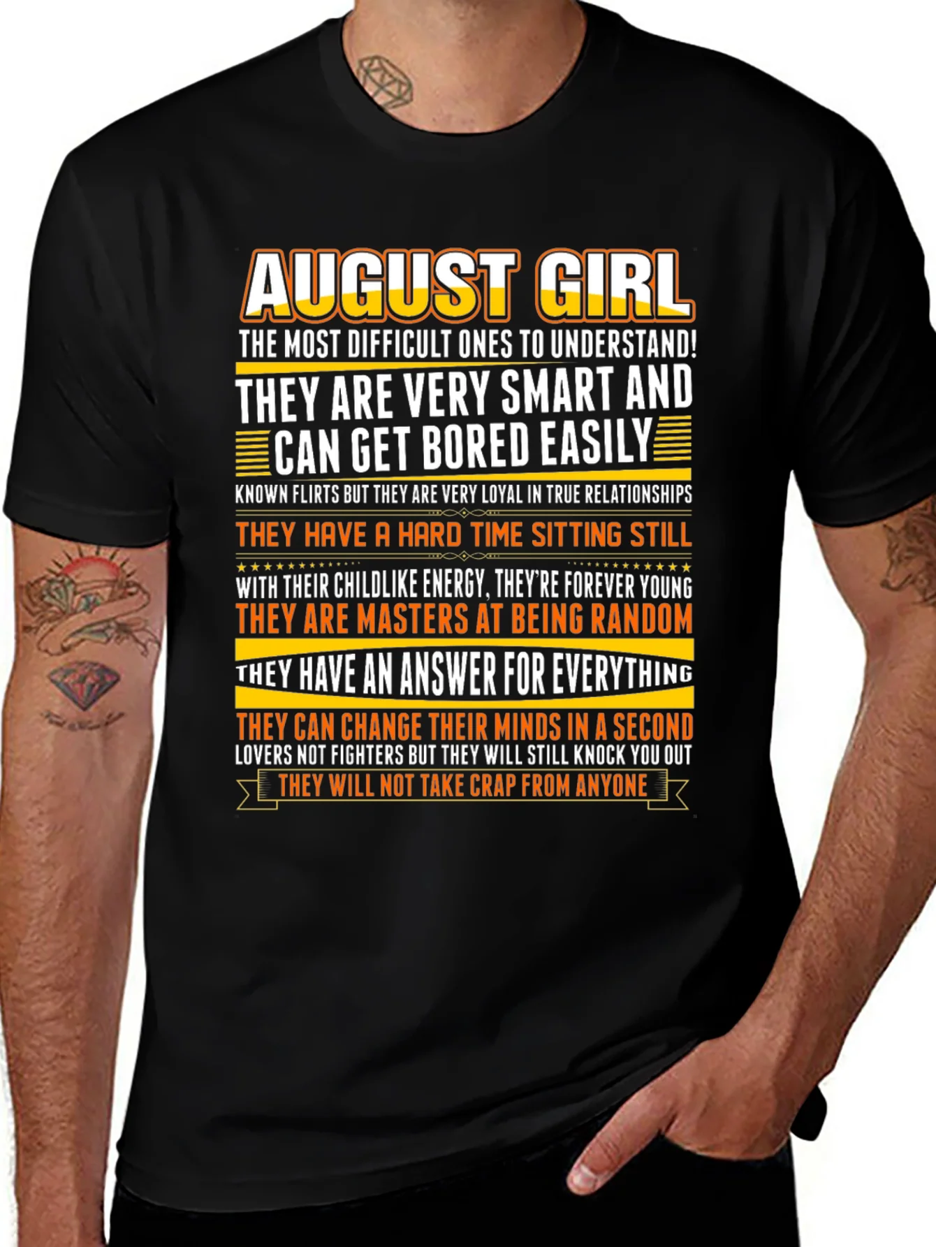 August Girl T-Shirt - Smart Random & Forever Young