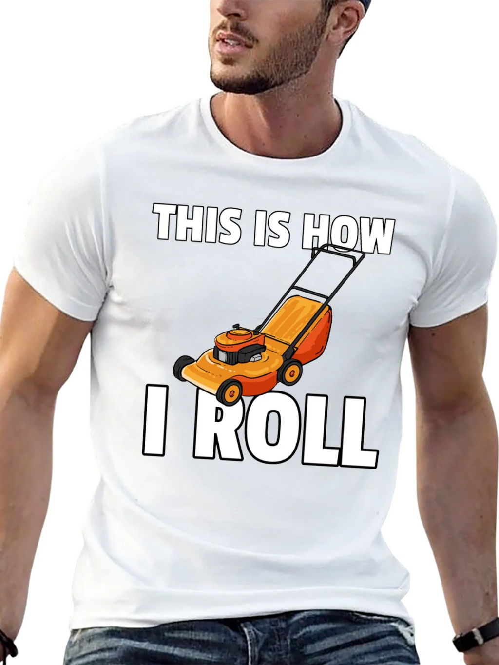 This Is How I Roll Lawn Mower Graphic T-Shirt