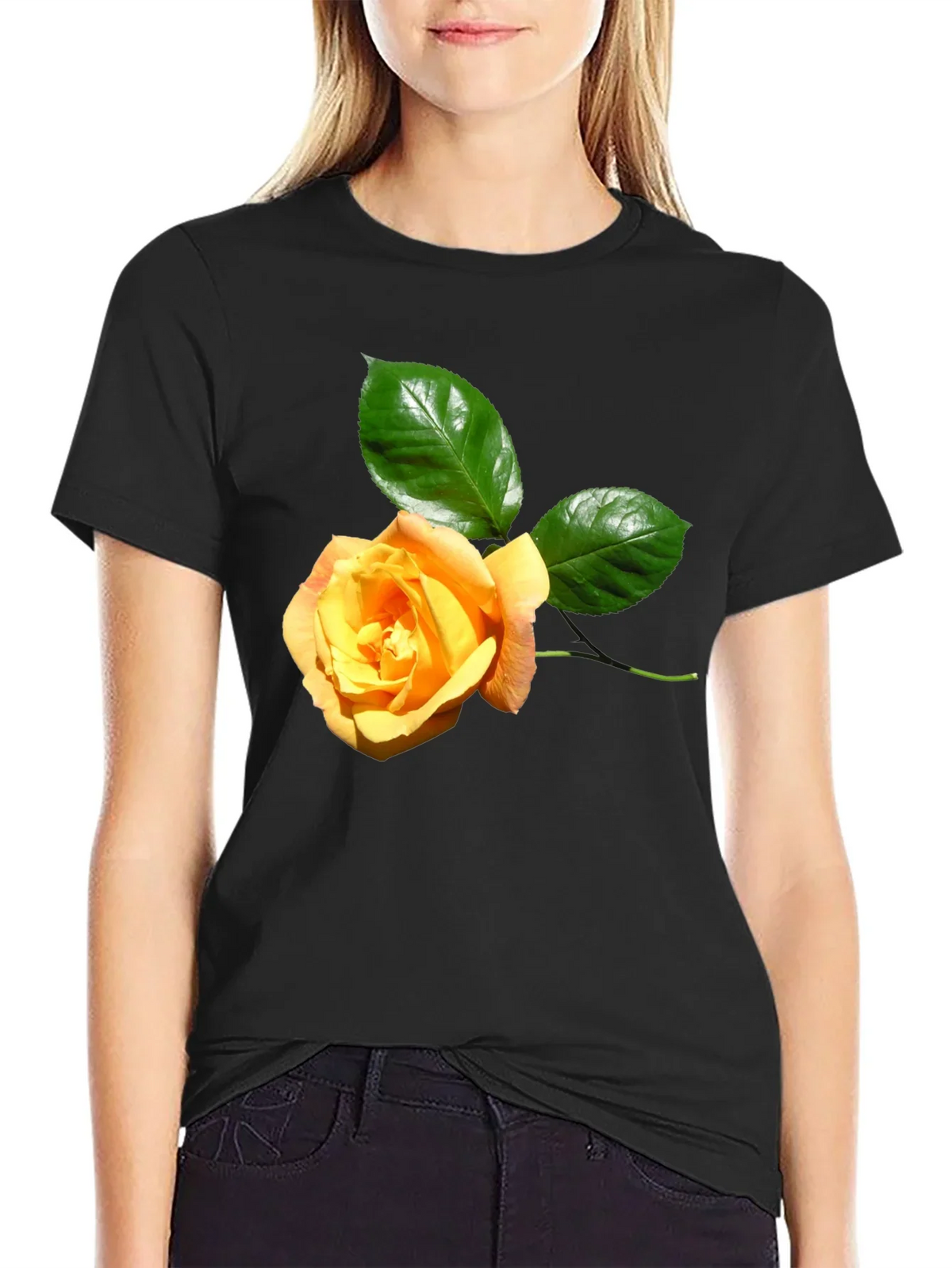 Rose Graphic Tee - Stylish Floral T-Shirt