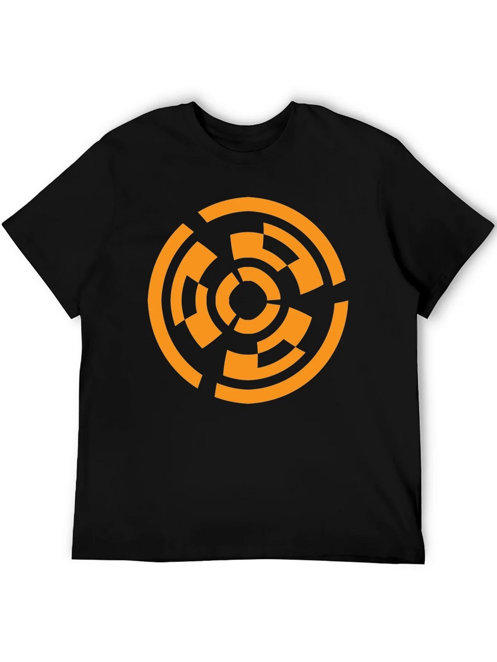 Geometric Circle Graphic T-Shirt - Black
