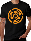 Geometric Circle Graphic T-Shirt - Black
