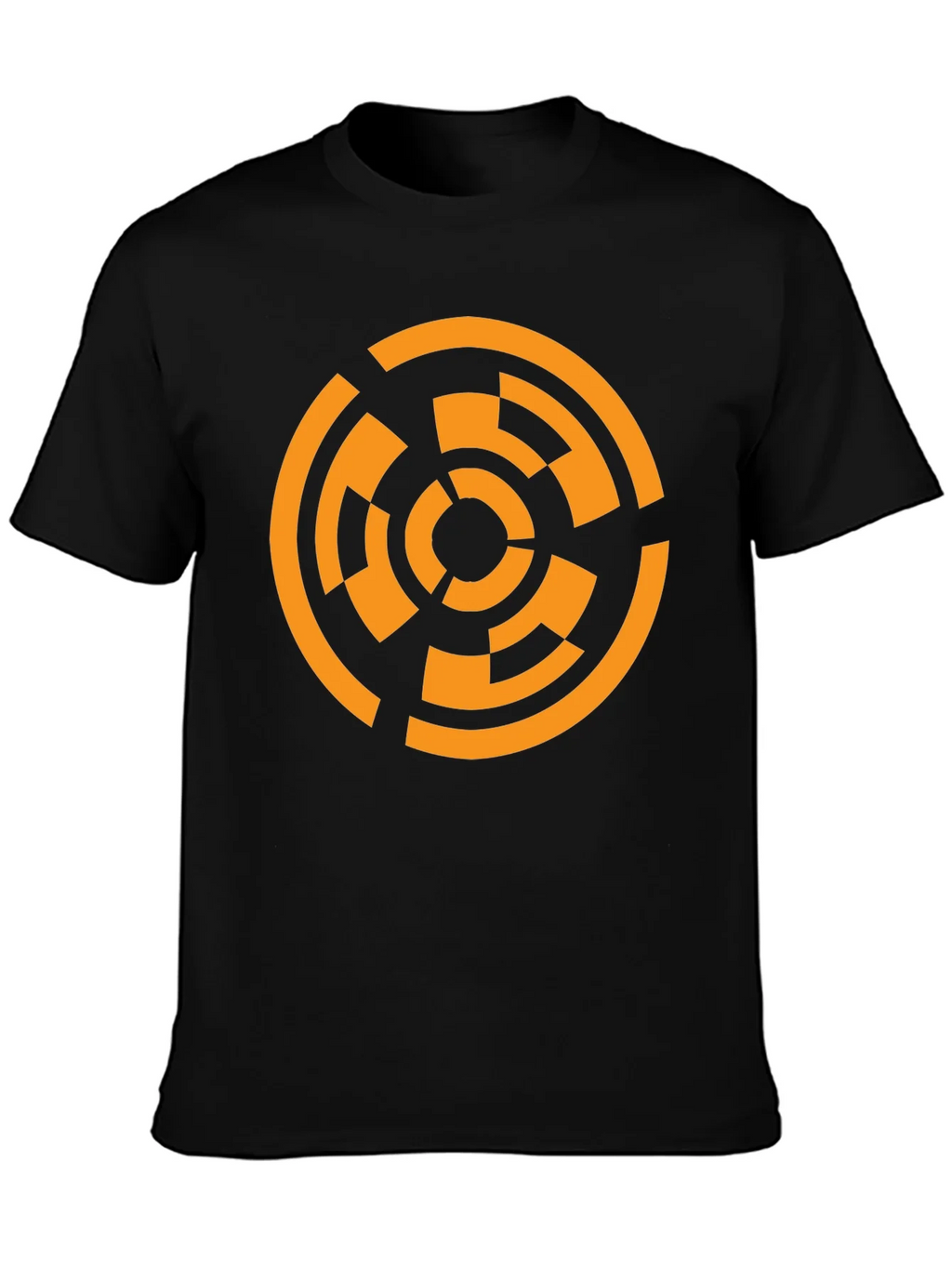 Geometric Circle Graphic T-Shirt - Black