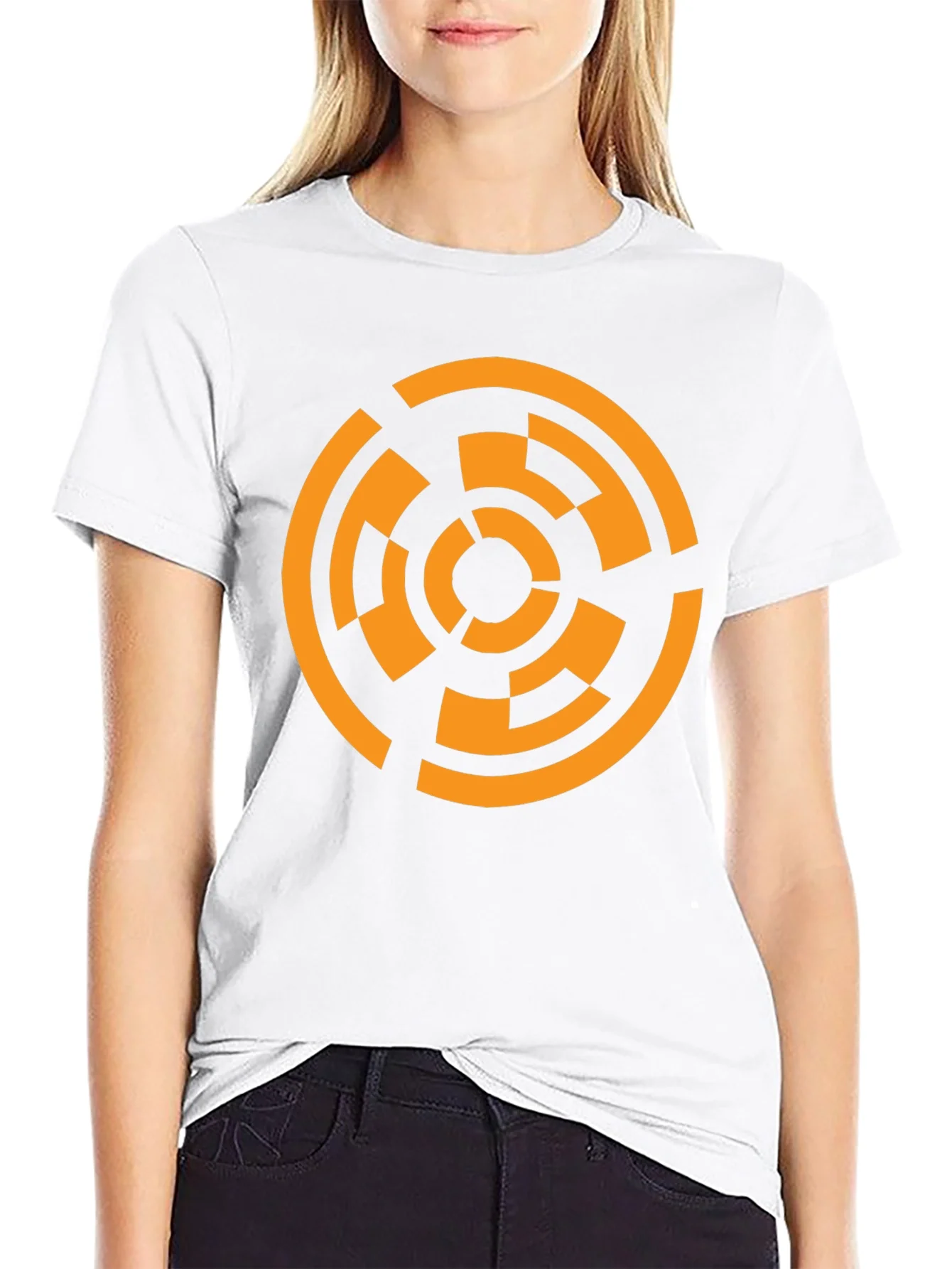 Geometric Circle Graphic T-Shirt - Black