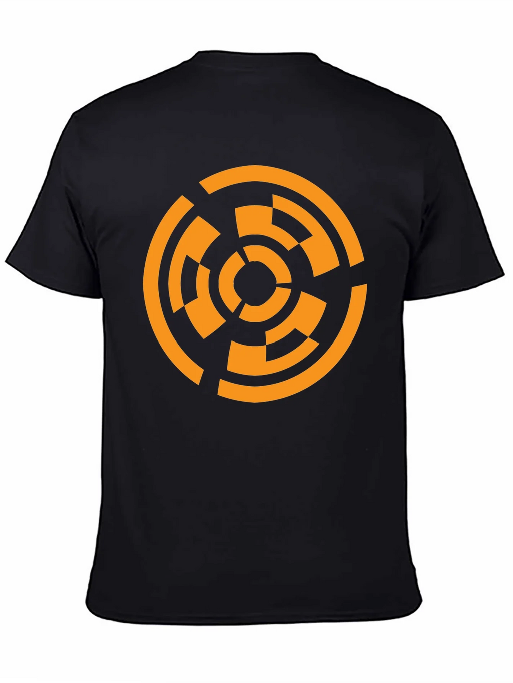 Geometric Circle Graphic T-Shirt - Black
