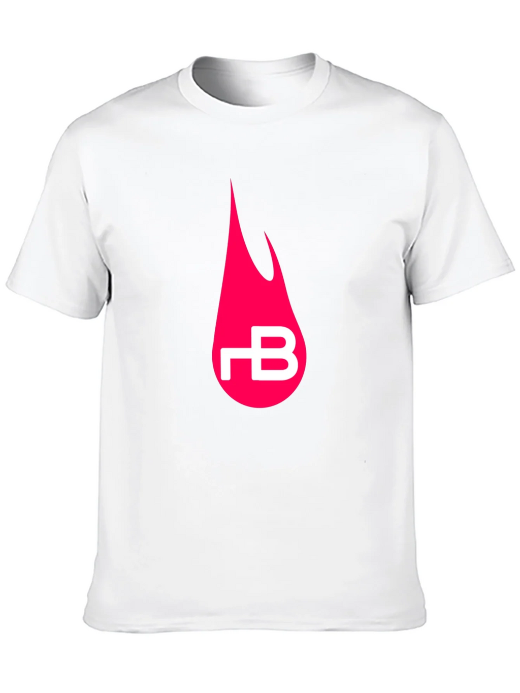 Black T-Shirt with Pink Flame Logo